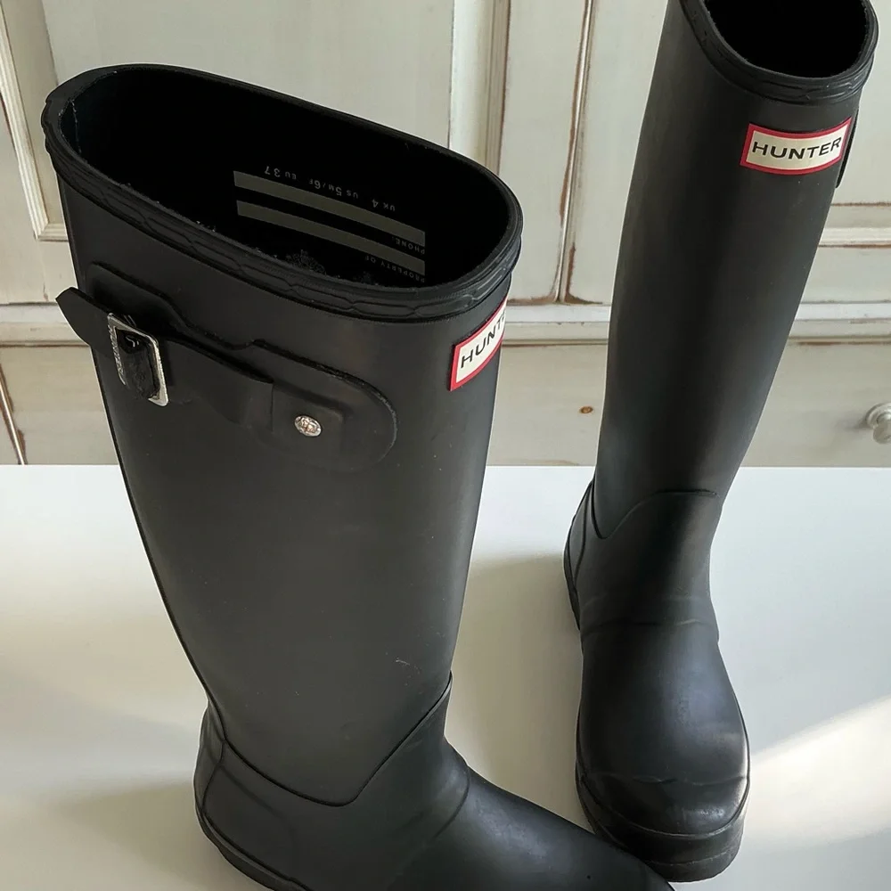 Hunter Original Side Adjustable Wellies Sz 37/6 - Picture 3 of 16